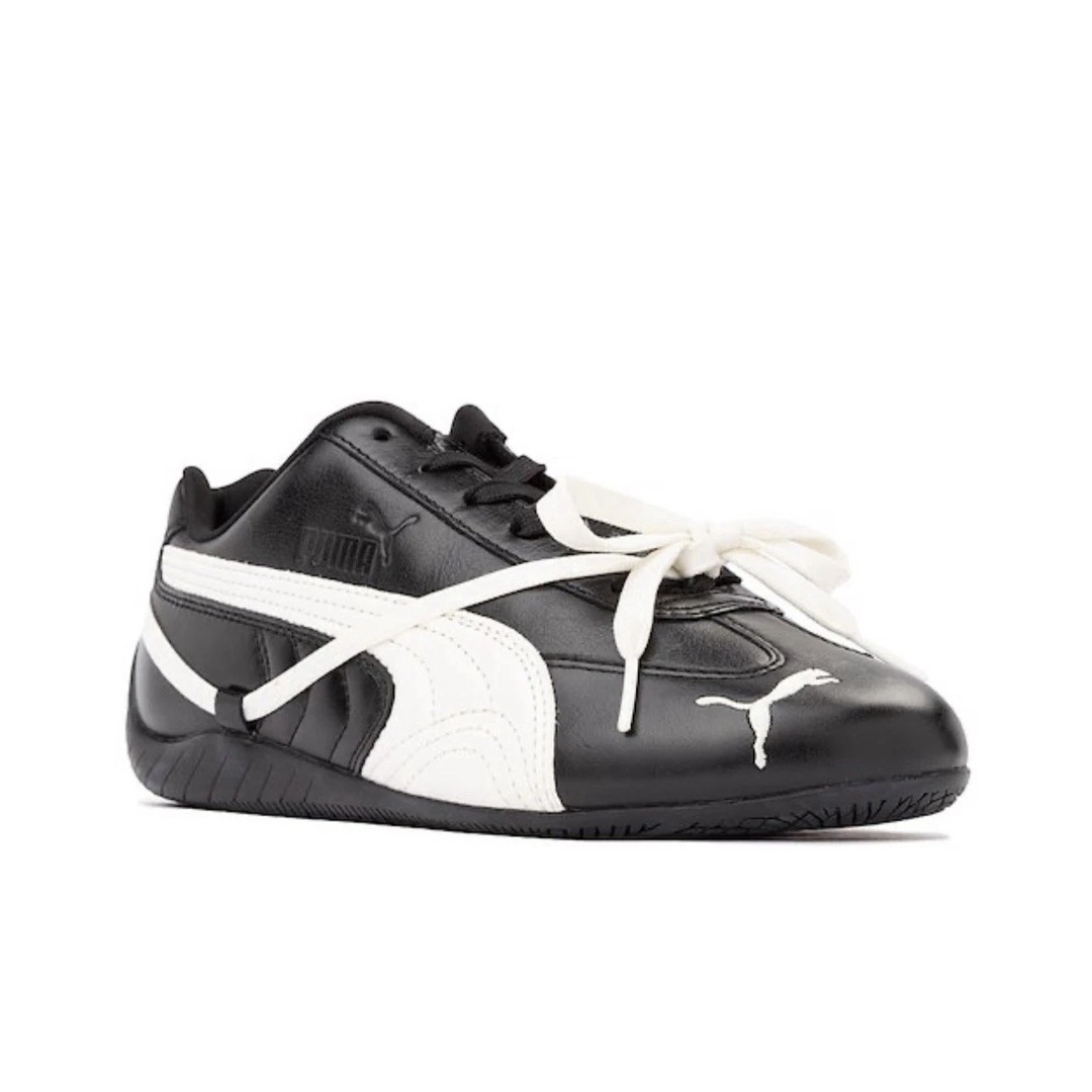 Sepatu Puma Speedcat x ROSE Leather Women Black White Laces Sneakers Authentic - Image 3