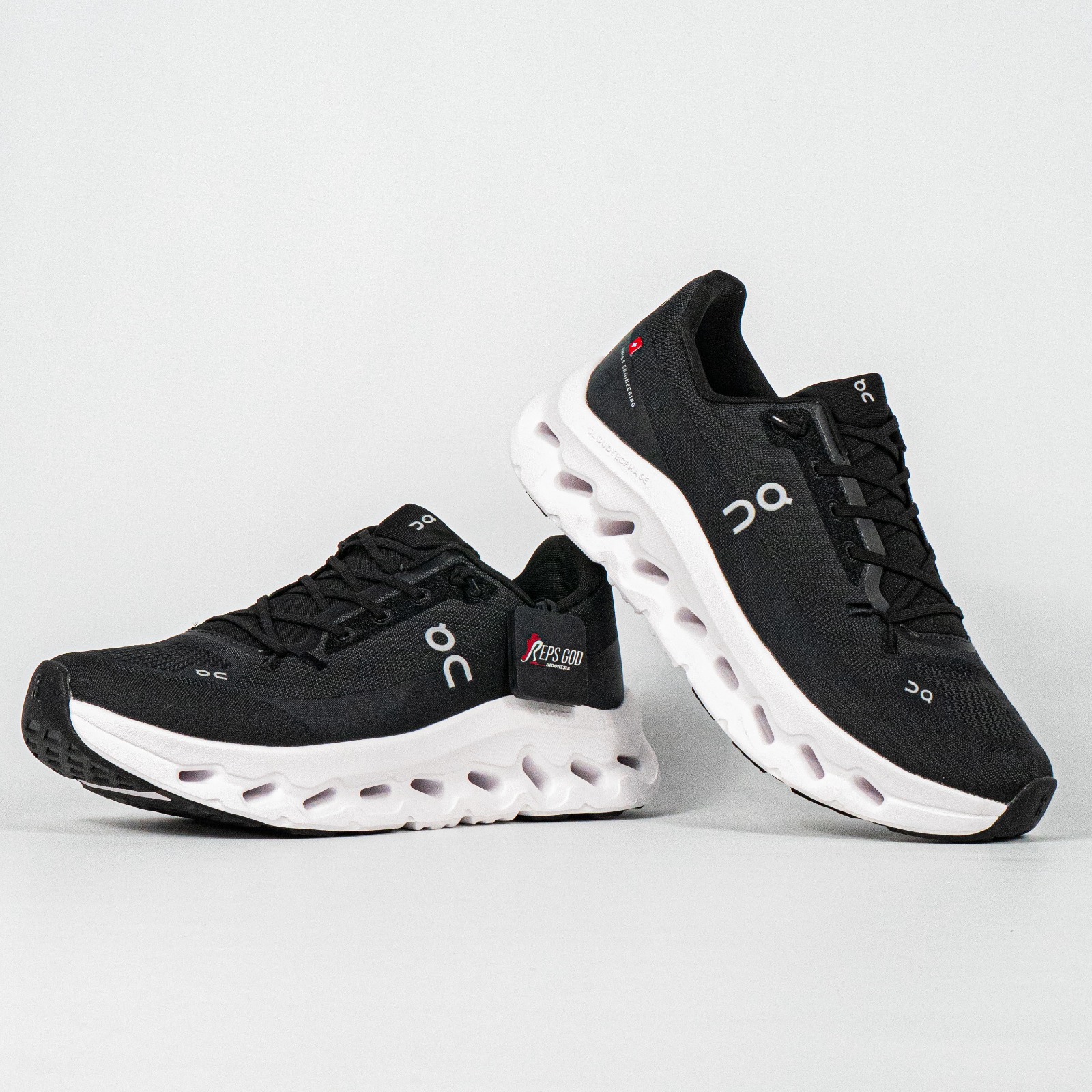 Sepatu On Cloudtilt Black Asphalt Black White Sneakers Casual Olahraga Wanita Pria Outdoor Indoor Gym Running - Image 5