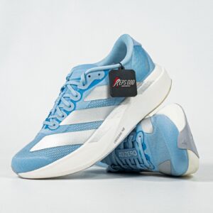 Sepatu Adidas Adizero EVO SL Glow Blue Silver Metallic White Sneakers Authentic