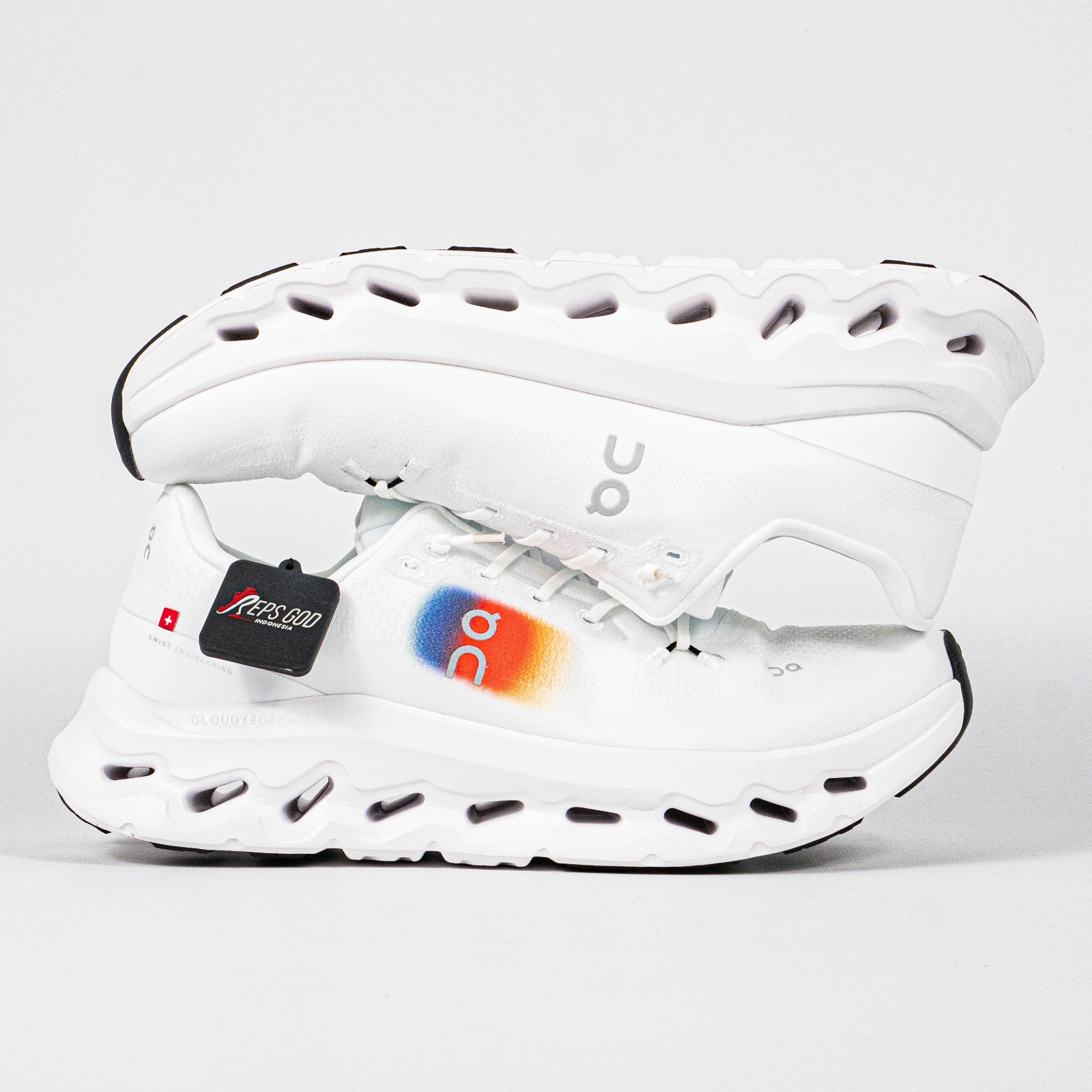 Sepatu On Running Cloudtilt Swiss Olympic Undyed White Sneakers Authentic - Image 5