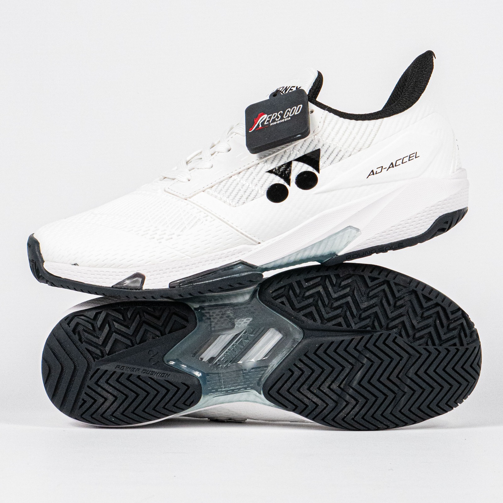 Sepatu Yonex Power Cushion AD-ACCEL Clay White Black Sneakers Authentic - Image 2