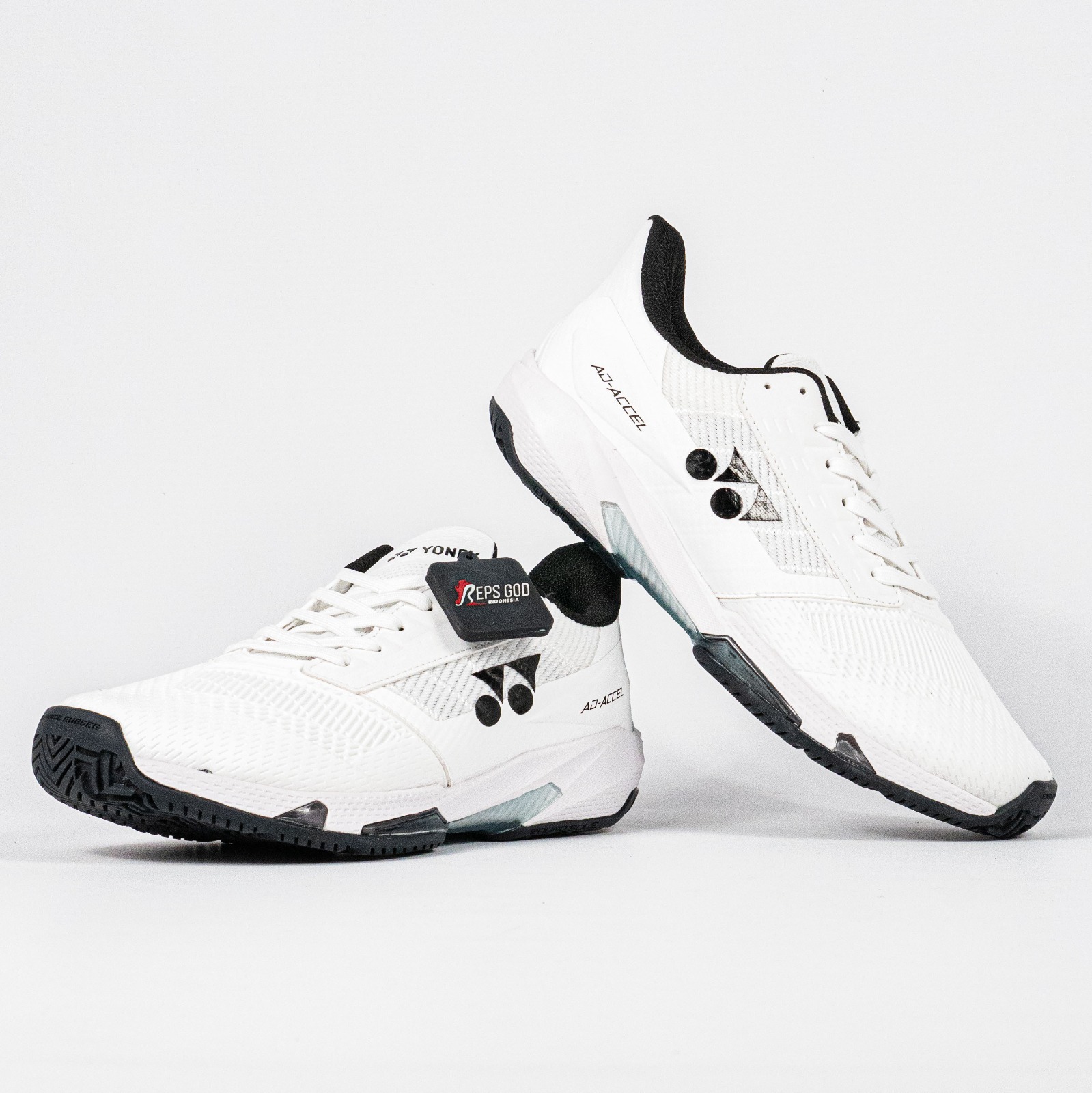 Sepatu Yonex Power Cushion AD-ACCEL Clay White Black Sneakers Authentic - Image 5