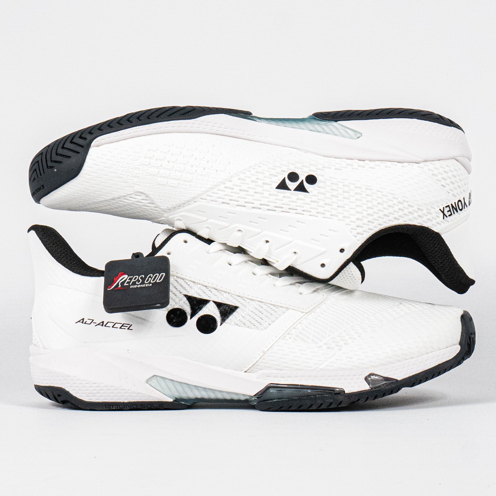 Sepatu Yonex Power Cushion AD-ACCEL Clay White Black Sneakers Authentic - Image 4