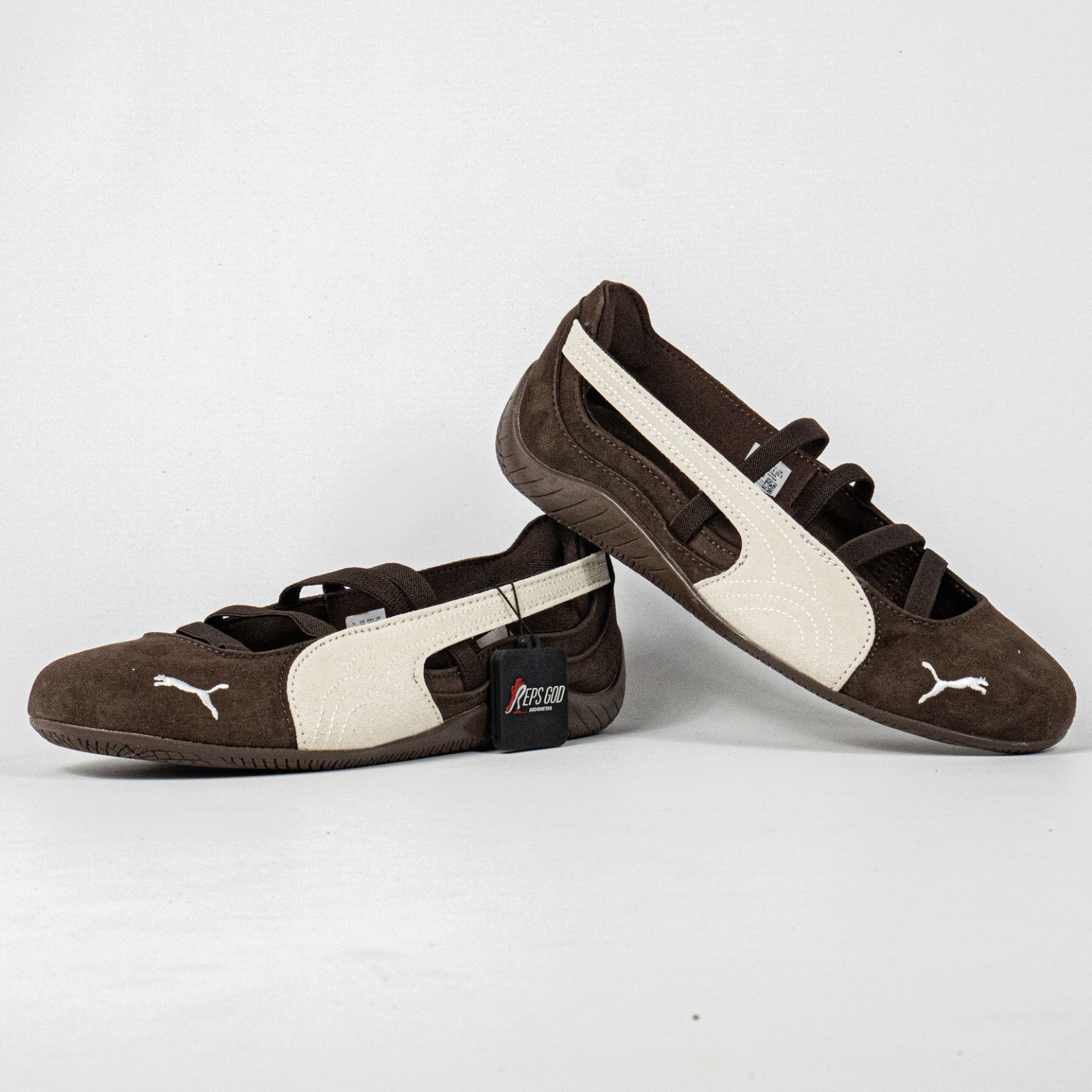 Sepatu Puma Speedcat Ballet Suede Cafe Dark Chocolate Warm White Casual Women Sneakers Sepatu Kasual Wanita - Image 5