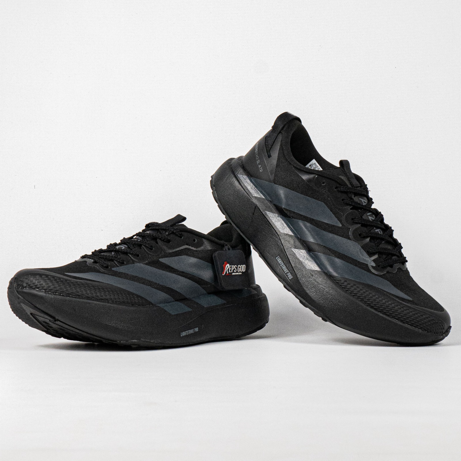 Sepatu Adidas Adizero EVO SL ATR Core Black Night Grey Iron Metallic Running Sneakers Unisex Sepatu Lari Olahraga Gym Pria Wanita - Image 5