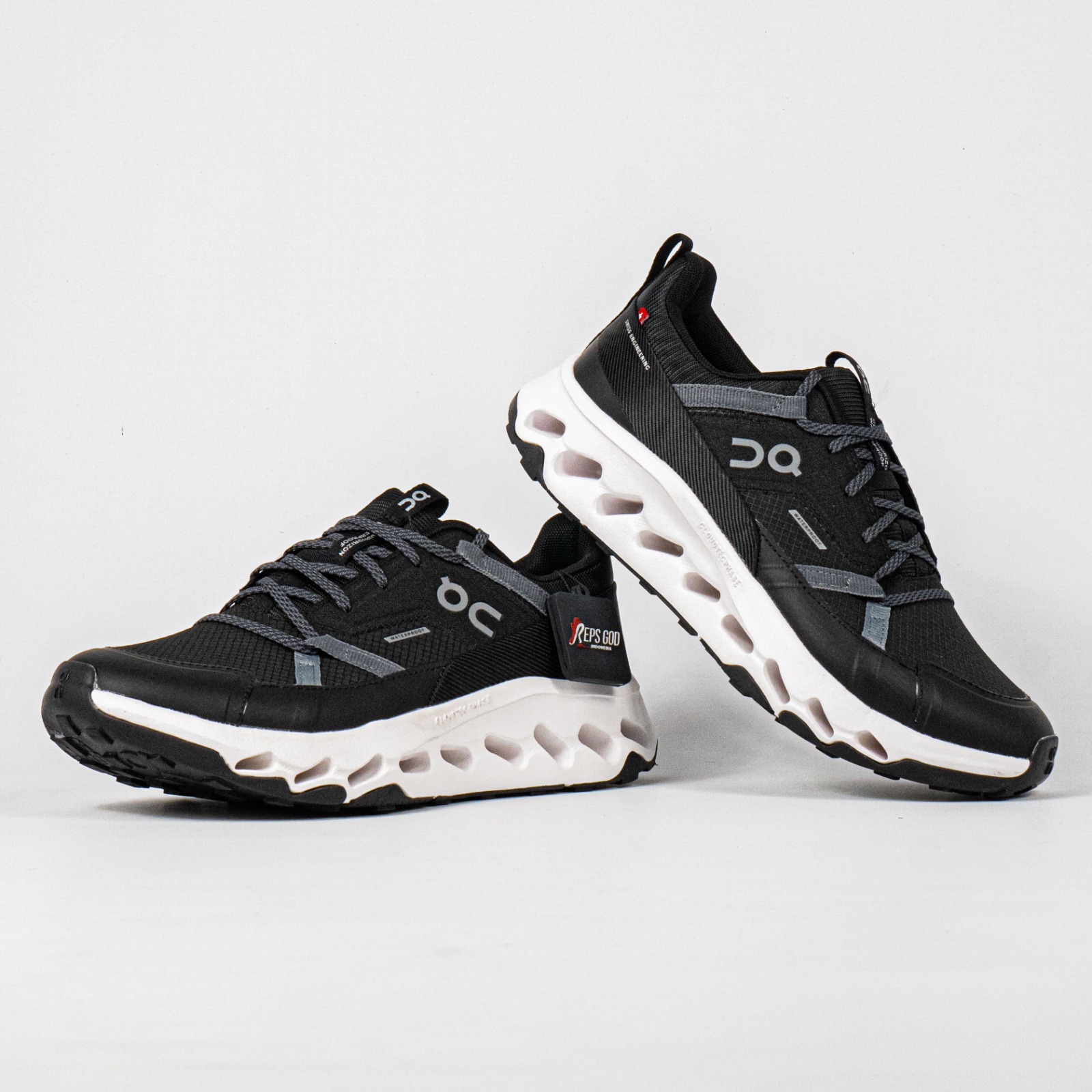 Sepatu On Running Cloudhorizon Waterproof Black White Sneakers Unisex Sepatu Lari Olahraga Gym Pria Wanita - Image 5