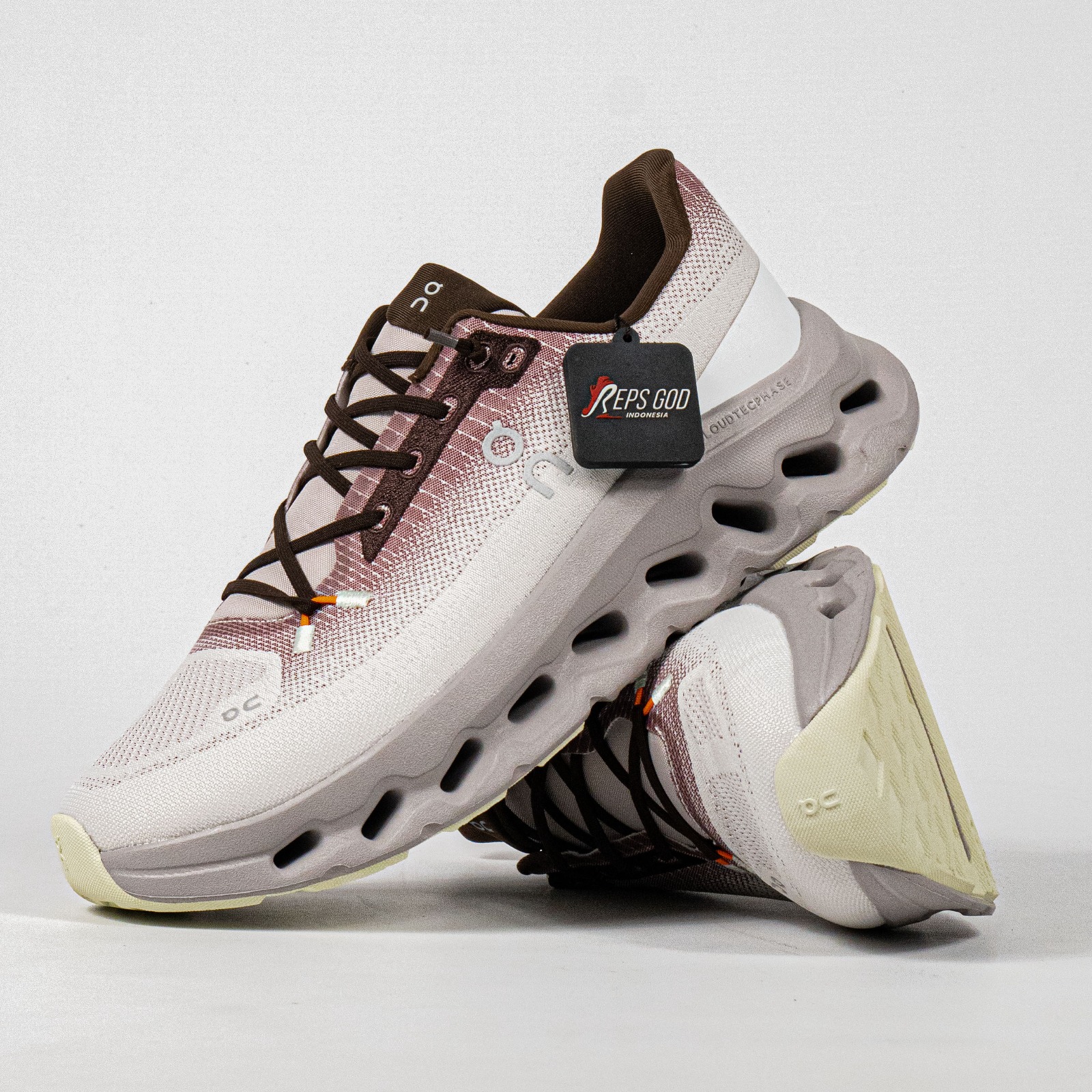 Sepatu On Running Cloudtilt Quartz Pearl Ivory Brown Sneakers Unisex Sepatu Lari Olahraga Gym Pria Wanita