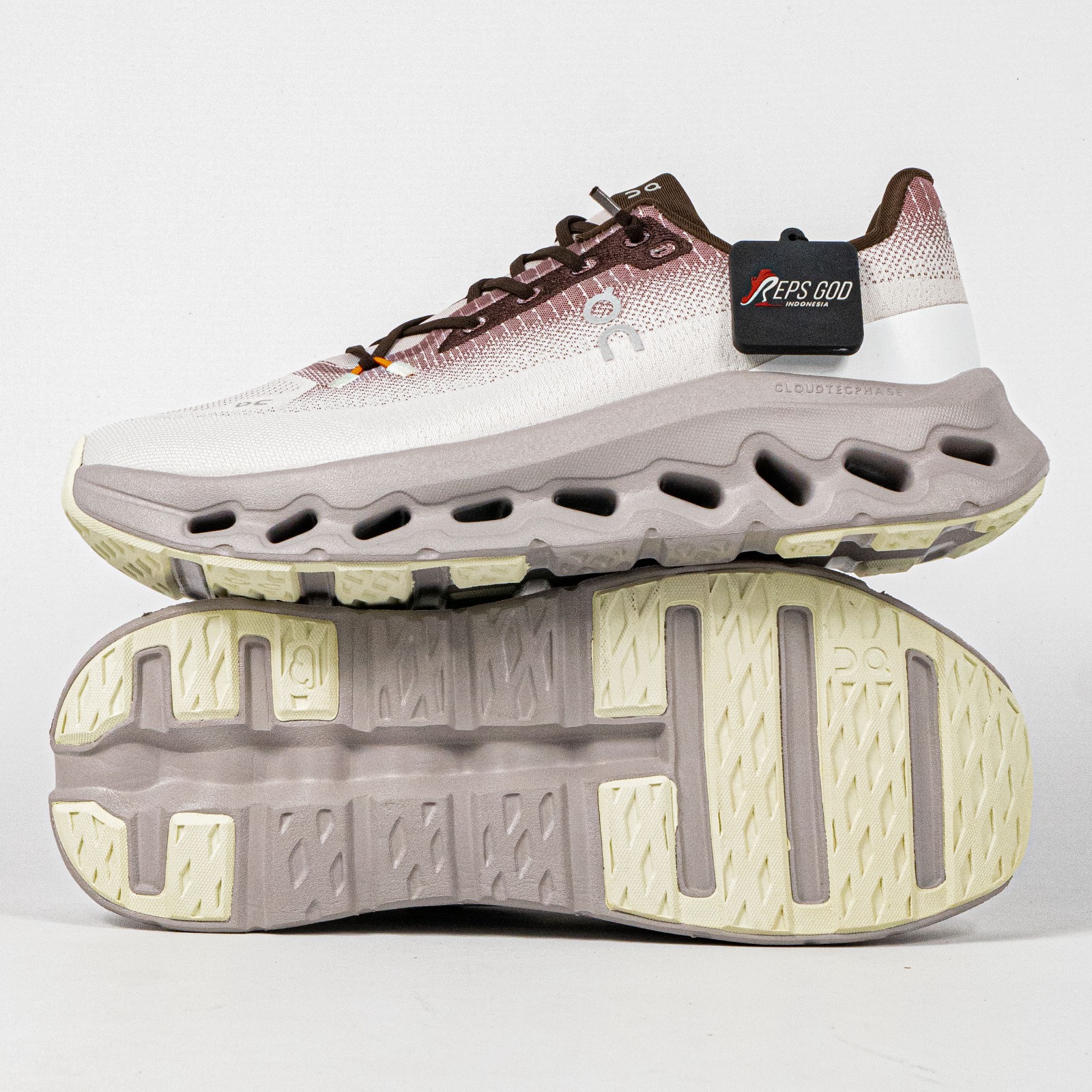 Sepatu On Running Cloudtilt Quartz Pearl Ivory Brown Sneakers Unisex Sepatu Lari Olahraga Gym Pria Wanita - Image 2