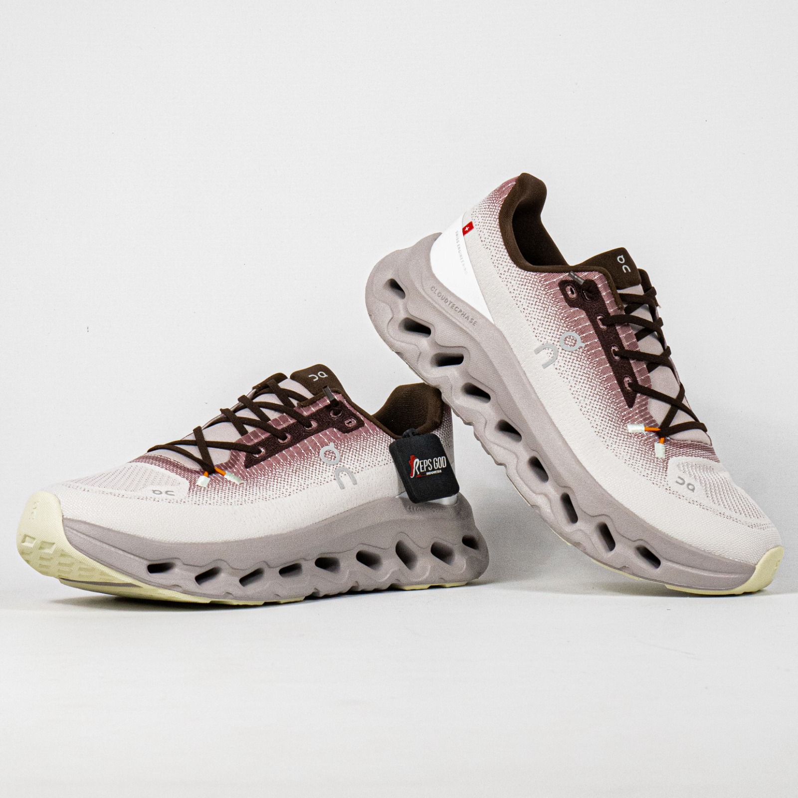 Sepatu On Running Cloudtilt Quartz Pearl Ivory Brown Sneakers Unisex Sepatu Lari Olahraga Gym Pria Wanita - Image 5
