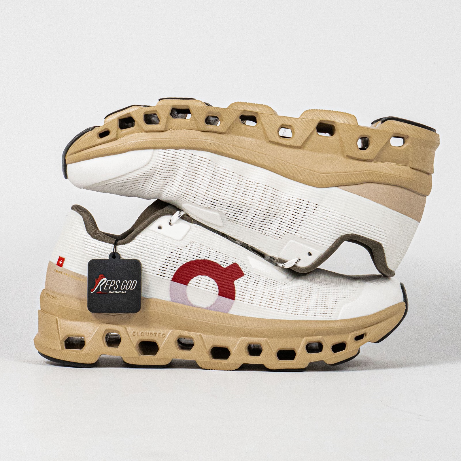 Sepatu On Running Cloudmonster Void Years of Horse Ivory Sand Sneakers Unisex Sepatu Lari Olahraga Gym Pria Wanita - Image 4