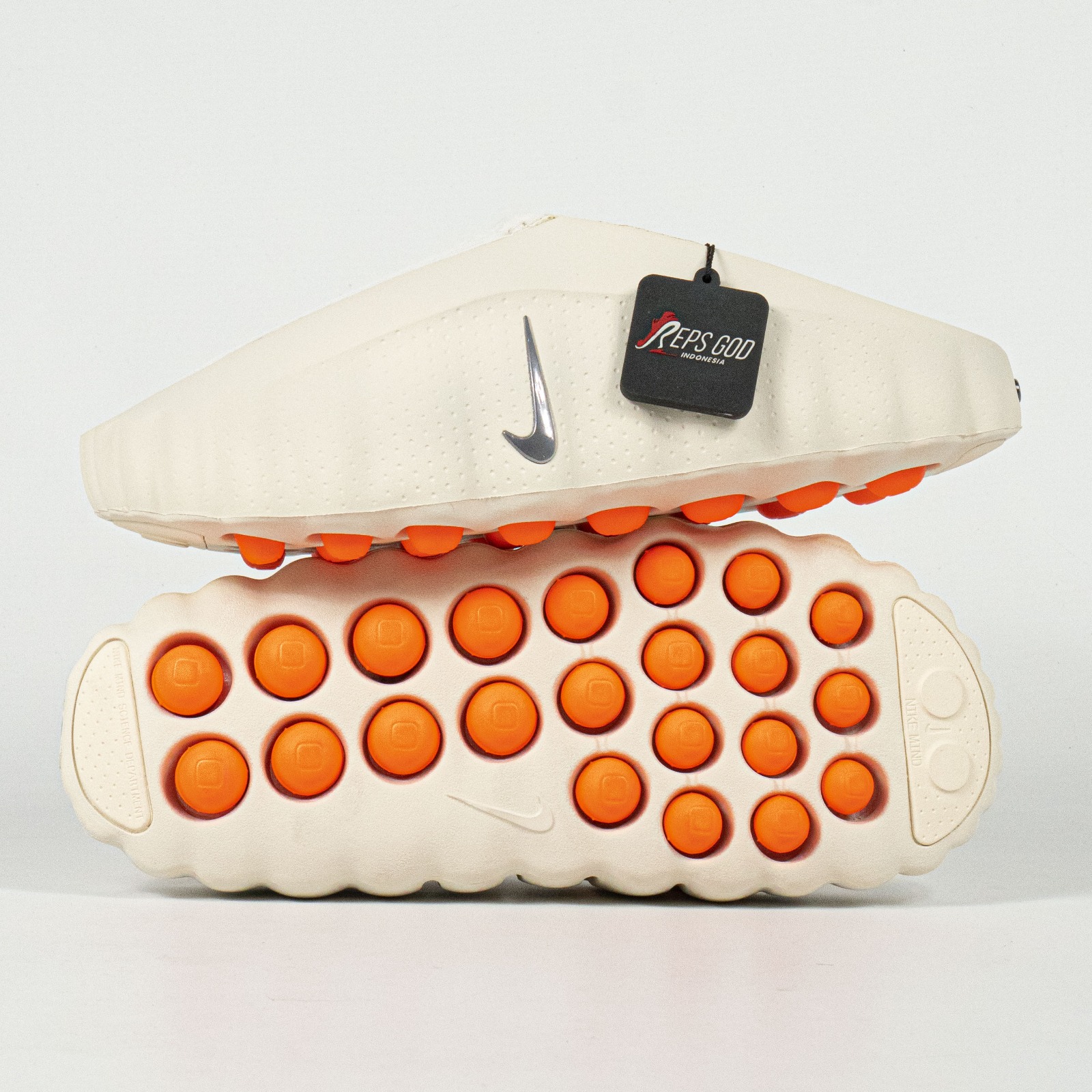 Sandal Nike Mind 001 Light Bone Chrome Sendal Pria Wanita - Image 3