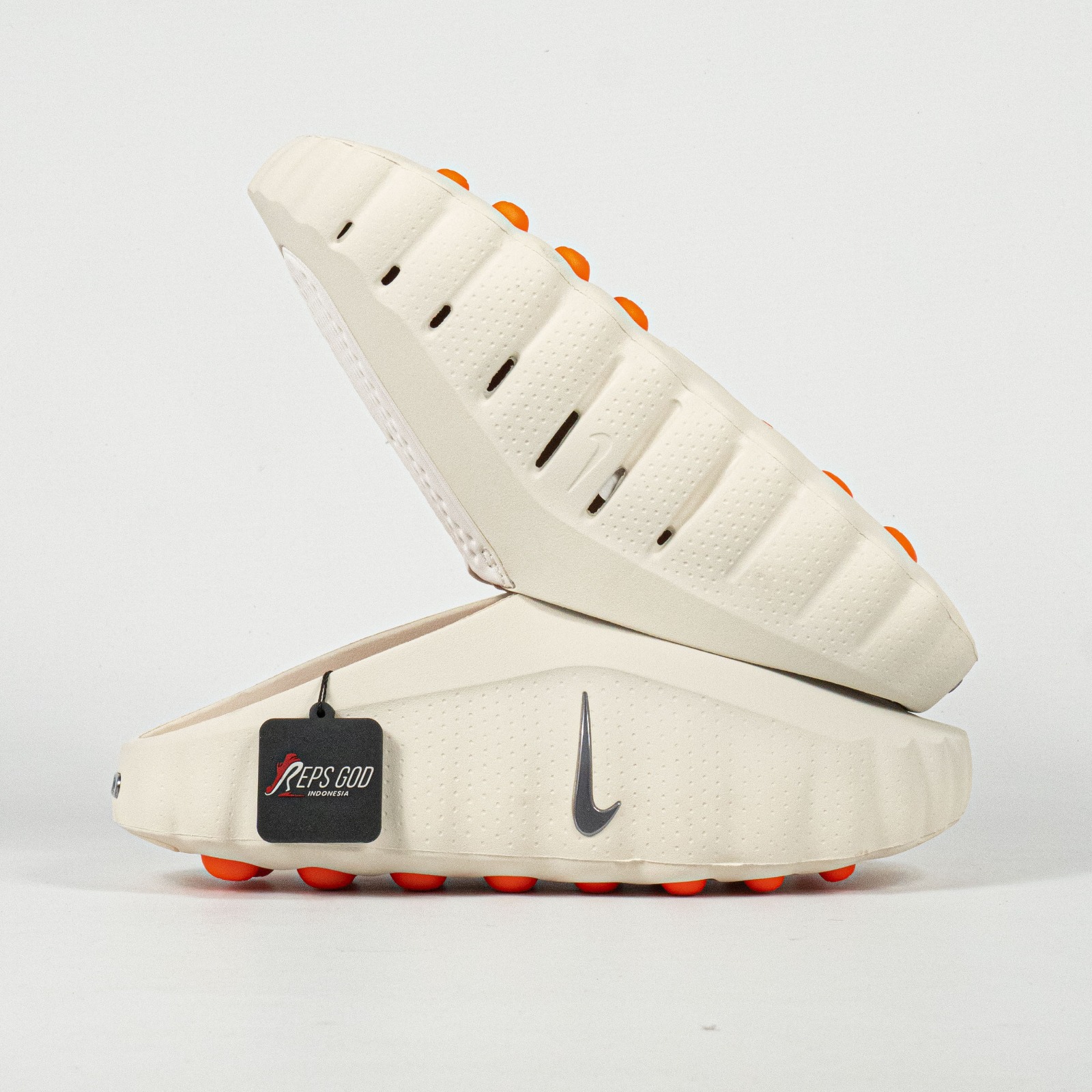 Sandal Nike Mind 001 Light Bone Chrome Sendal Pria Wanita - Image 2