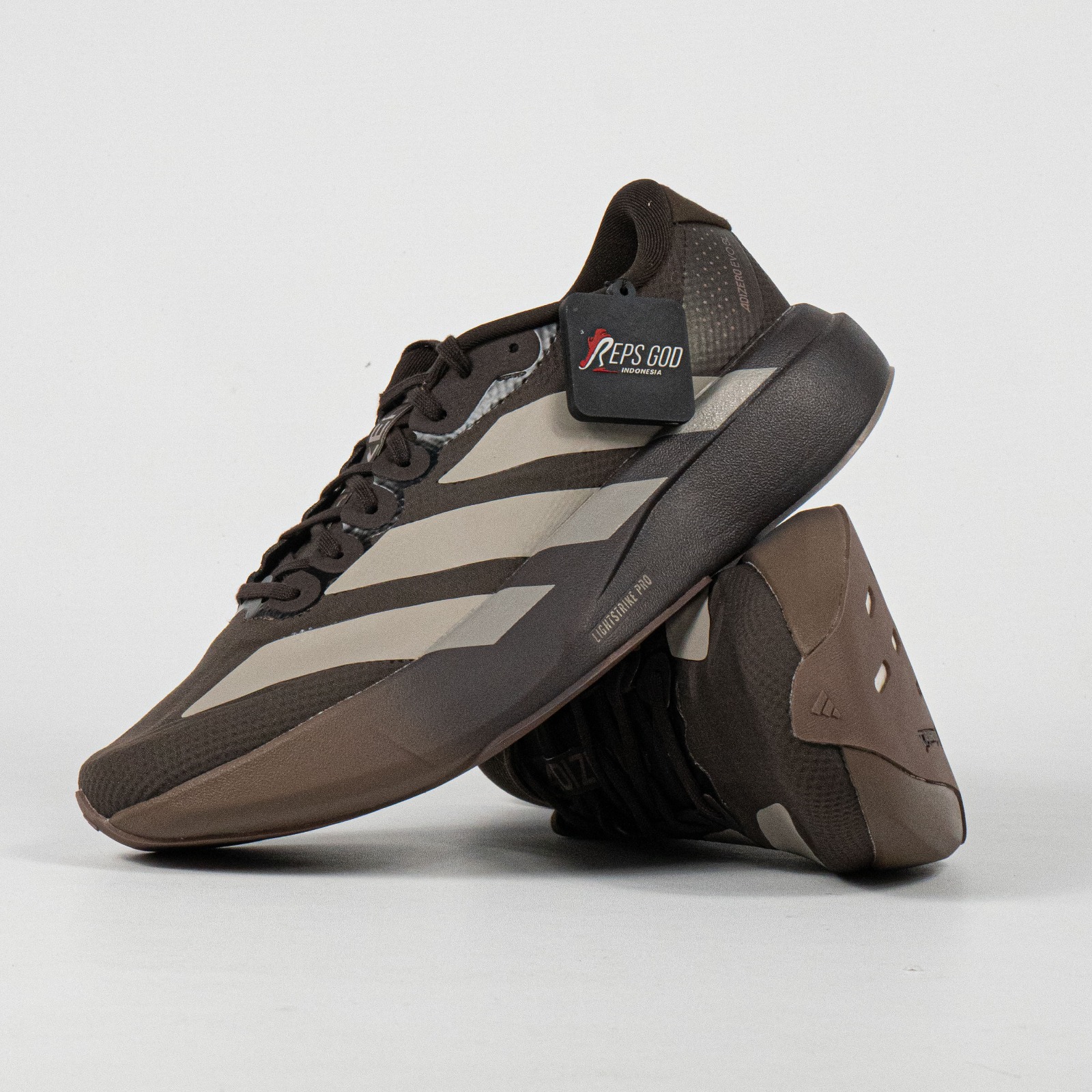 Sepatu Adidas Adizero EVO SL Aurora Coffee Putty Beige Earth Strata Running Sneakers Unisex Sepatu Lari Olahraga Gym Pria Wanita