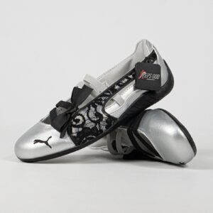 Sepatu Puma Speedcat Ballet Lace Silver Black Casual Women Shoes Sepatu Kasual Wanita