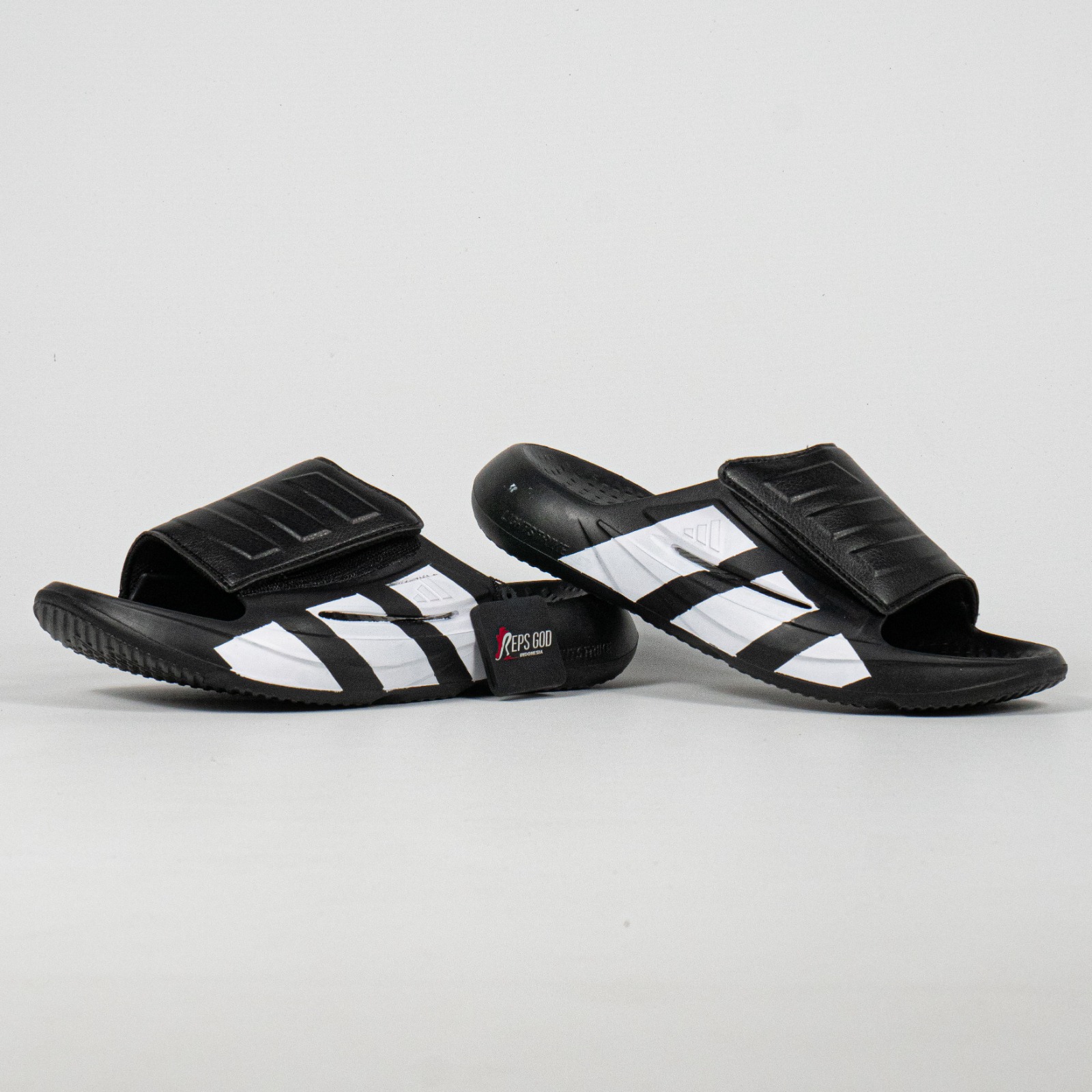 Sandal Adidas Lightblaze Slide Core Black Cloud White Unisex Slipper Sendal Pria Wanita - Image 5