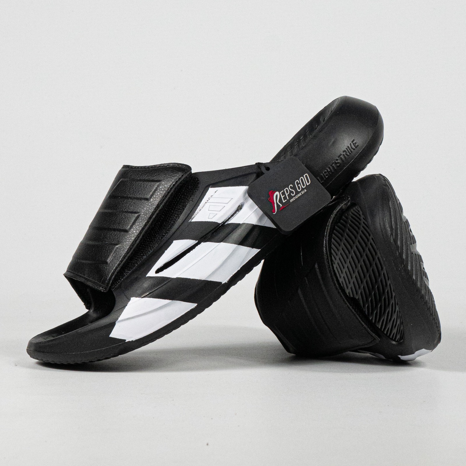 Sandal Adidas Lightblaze Slide Core Black Cloud White Unisex Slipper Sendal Pria Wanita
