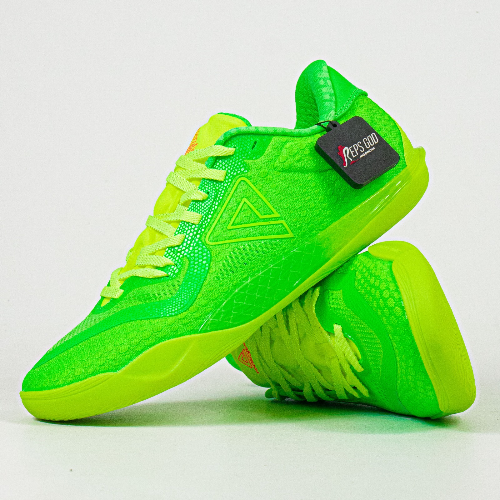 Sepatu Peak Tai-Chi Wu Shuang Supreme EX Grinch Green Men's Basketball Sport Shoes Sepatu Olahraga Basket Pria