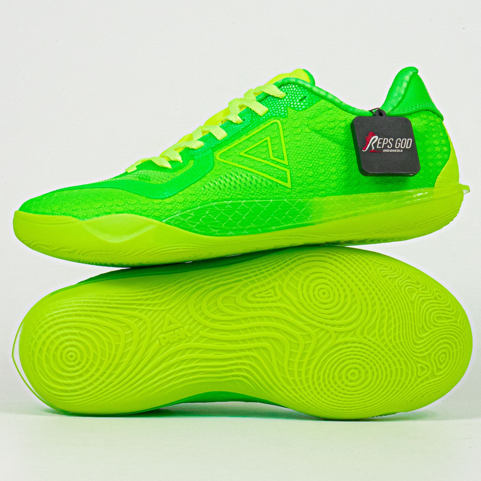 Sepatu Peak Tai-Chi Wu Shuang Supreme EX Grinch Green Men's Basketball Sport Shoes Sepatu Olahraga Basket Pria - Image 2