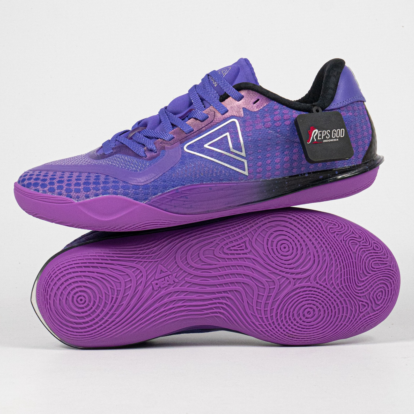 Sepatu Peak Tai-Chi Wu Shuang Supreme EX Crystal Purple Men's Basketball Sport Shoes Sepatu Olahraga Basket Pria - Image 2