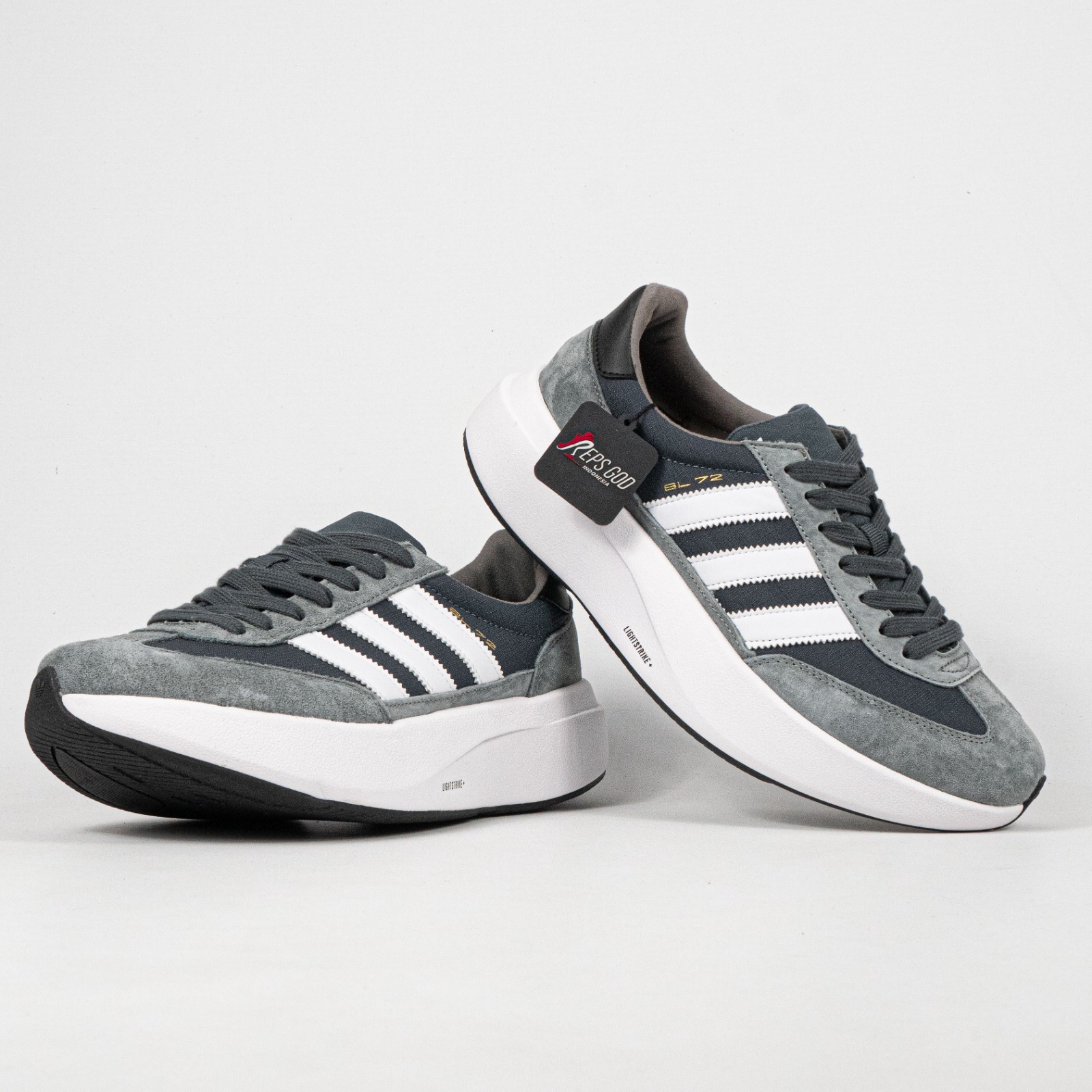 Sepatu Adidas SL 72 Pro Black Off White Grey Casual Sneakers Unisex Sepatu Kasual Pria Wanita - Image 4