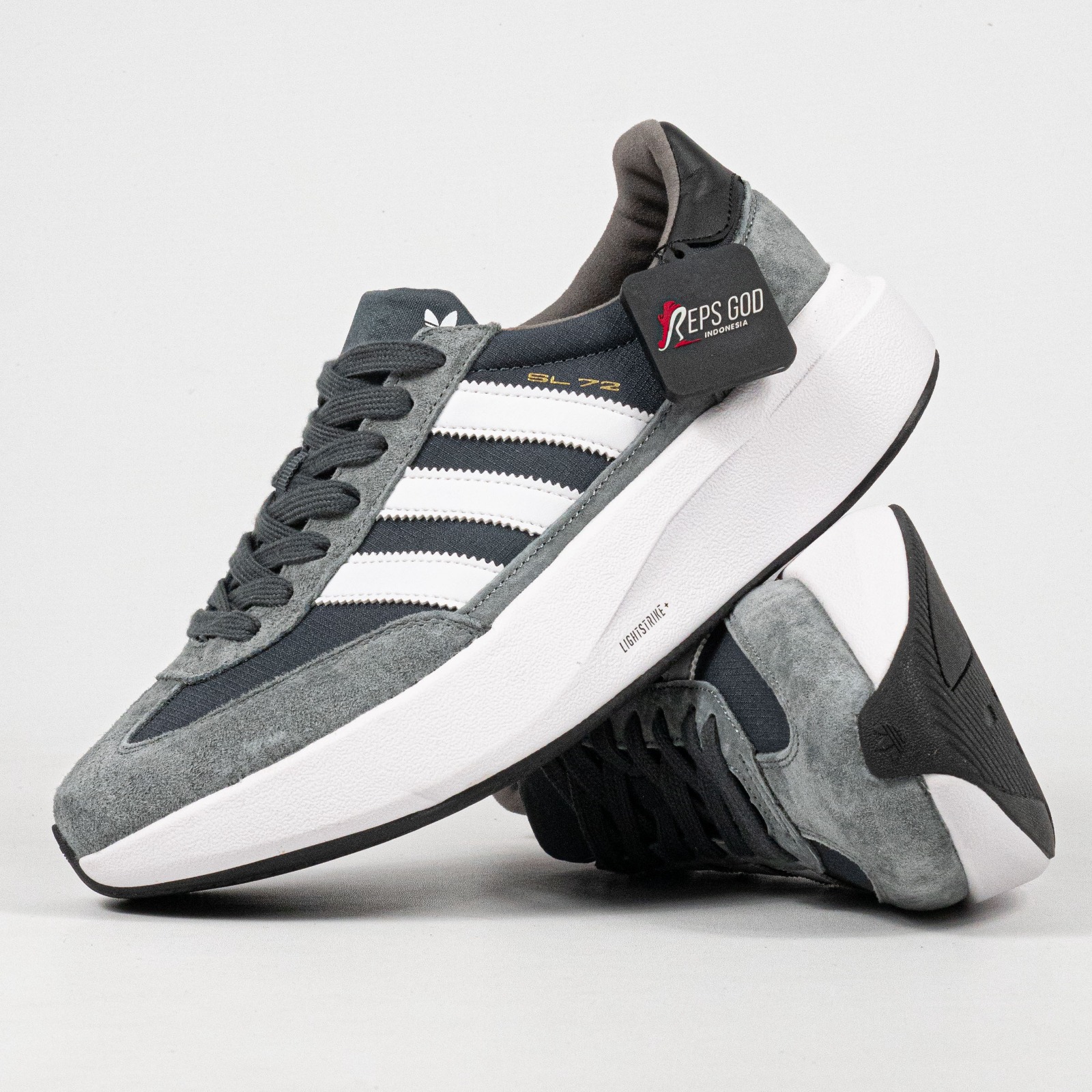 Sepatu Adidas SL 72 Pro Black Off White Grey Casual Sneakers Unisex Sepatu Kasual Pria Wanita