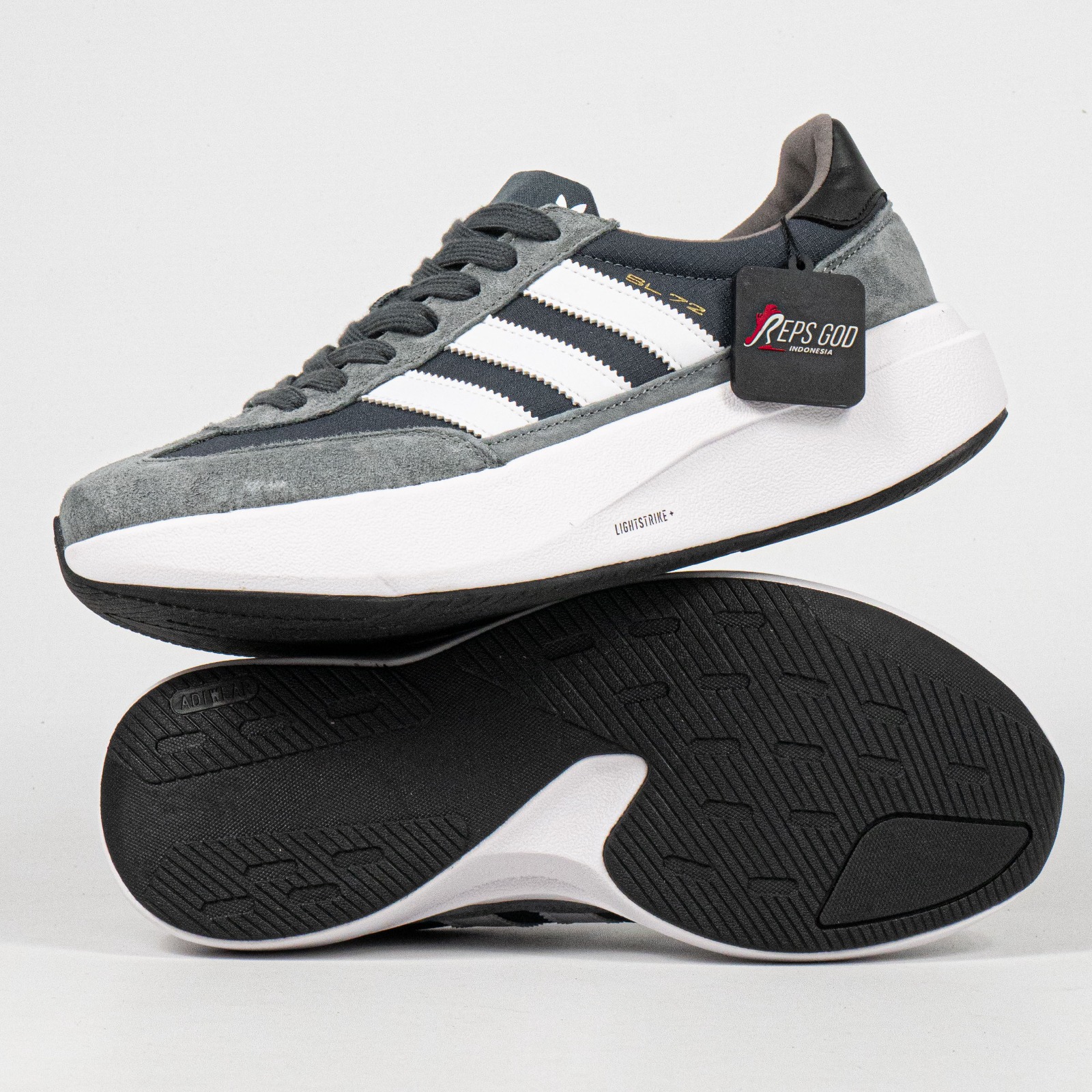 Sepatu Adidas SL 72 Pro Black Off White Grey Casual Sneakers Unisex Sepatu Kasual Pria Wanita - Image 2