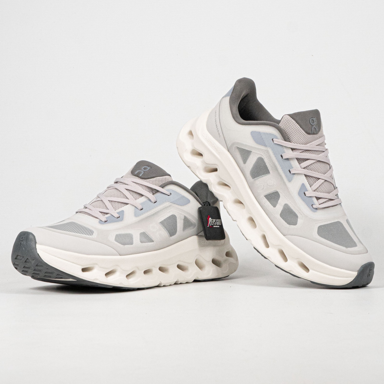 Sepatu On Cloudtilt Remix Alloy Ivory Grey Running Sneakers Unisex Sepatu Lari Olahraga Gym Pria Wanita - Image 4