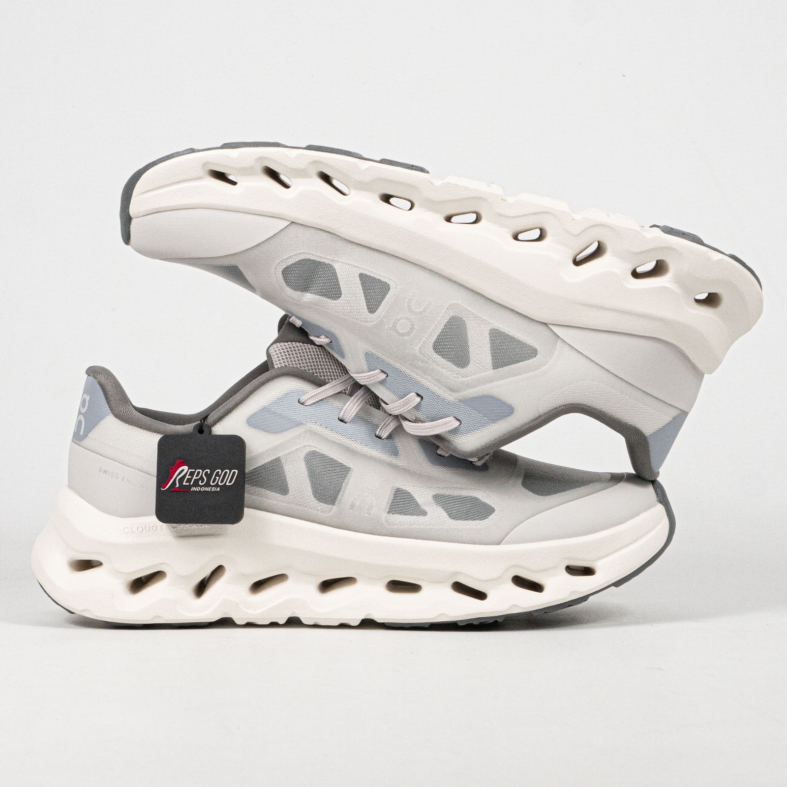 Sepatu On Cloudtilt Remix Alloy Ivory Grey Running Sneakers Unisex Sepatu Lari Olahraga Gym Pria Wanita - Image 5
