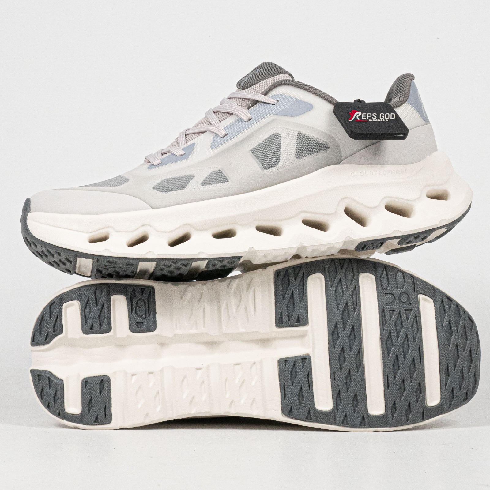 Sepatu On Cloudtilt Remix Alloy Ivory Grey Running Sneakers Unisex Sepatu Lari Olahraga Gym Pria Wanita - Image 2
