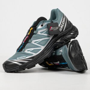 Sepatu Salomon XT-6 GTX North Atlantic Black Turquoise Outdoor Trail Running Sneakers Unisex Sepatu Lari Olahraga Gym Pria Wanita