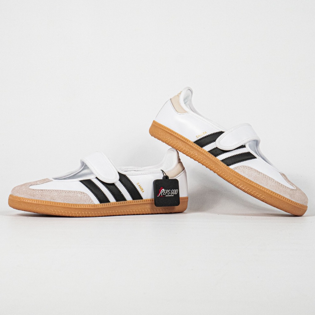 Sepatu Adidas Samba OG Mary Jane Cloud White Black Sneakers Authentic - Image 5