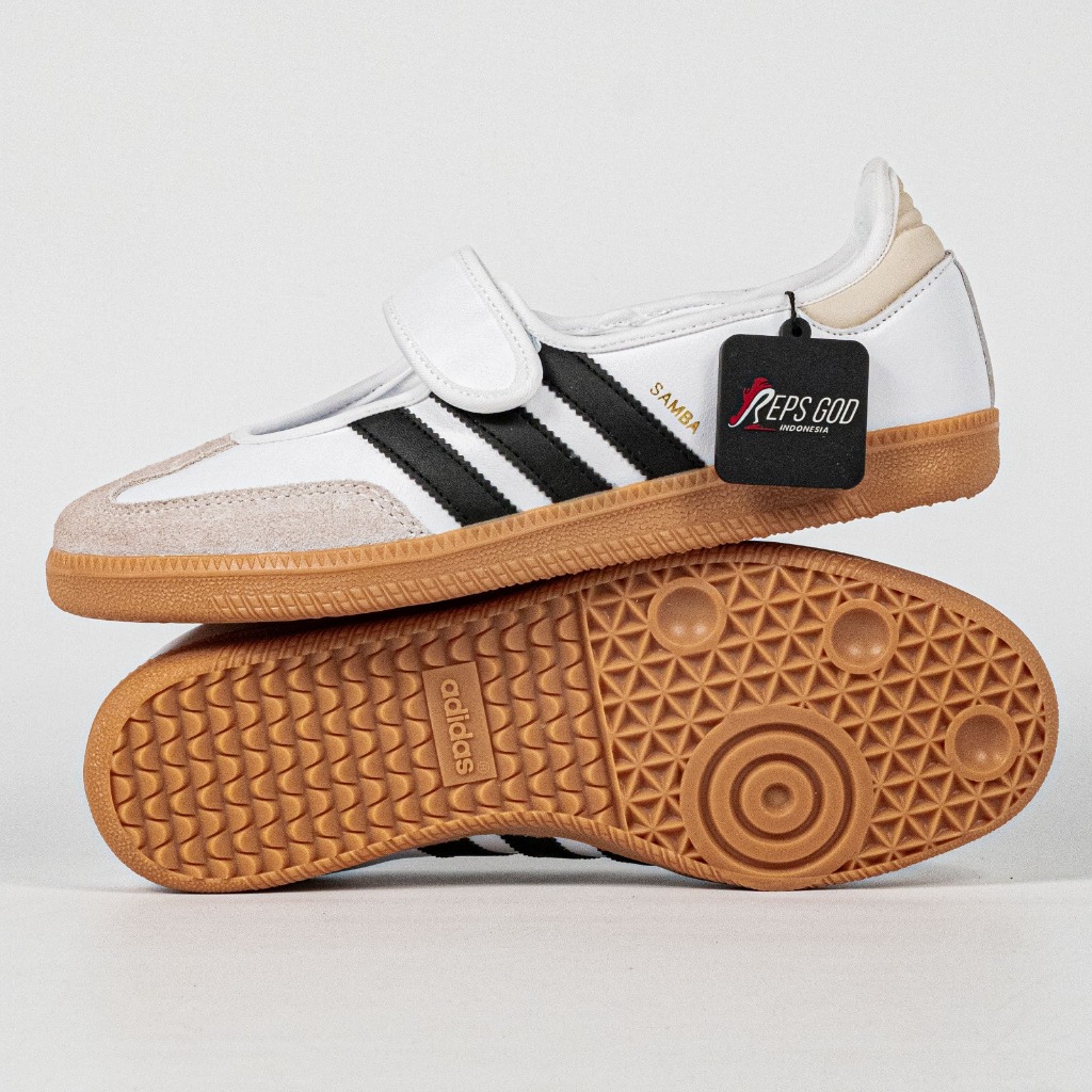 Sepatu Adidas Samba OG Mary Jane Cloud White Black Sneakers Authentic - Image 2