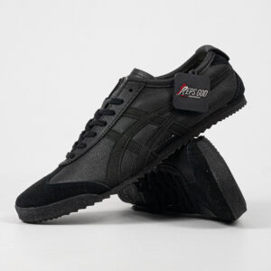 Sepatu Onitsuka Tiger Mexico 66 Deluxe Nippon Made Black Leather Unisex Sneakers Casual Authentic
