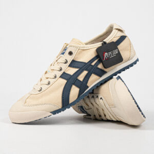 Sepatu Onitsuka Tiger Mexico 66 Laces Cream Navy Canvas Unisex Sneakers Casual Authentic