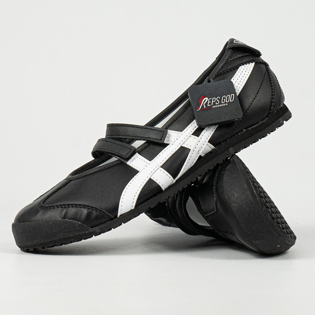 Sepatu Onitsuka Tiger Mexico 66 Patou Ballerina Black White Unisex Sneakers Casual Authentic