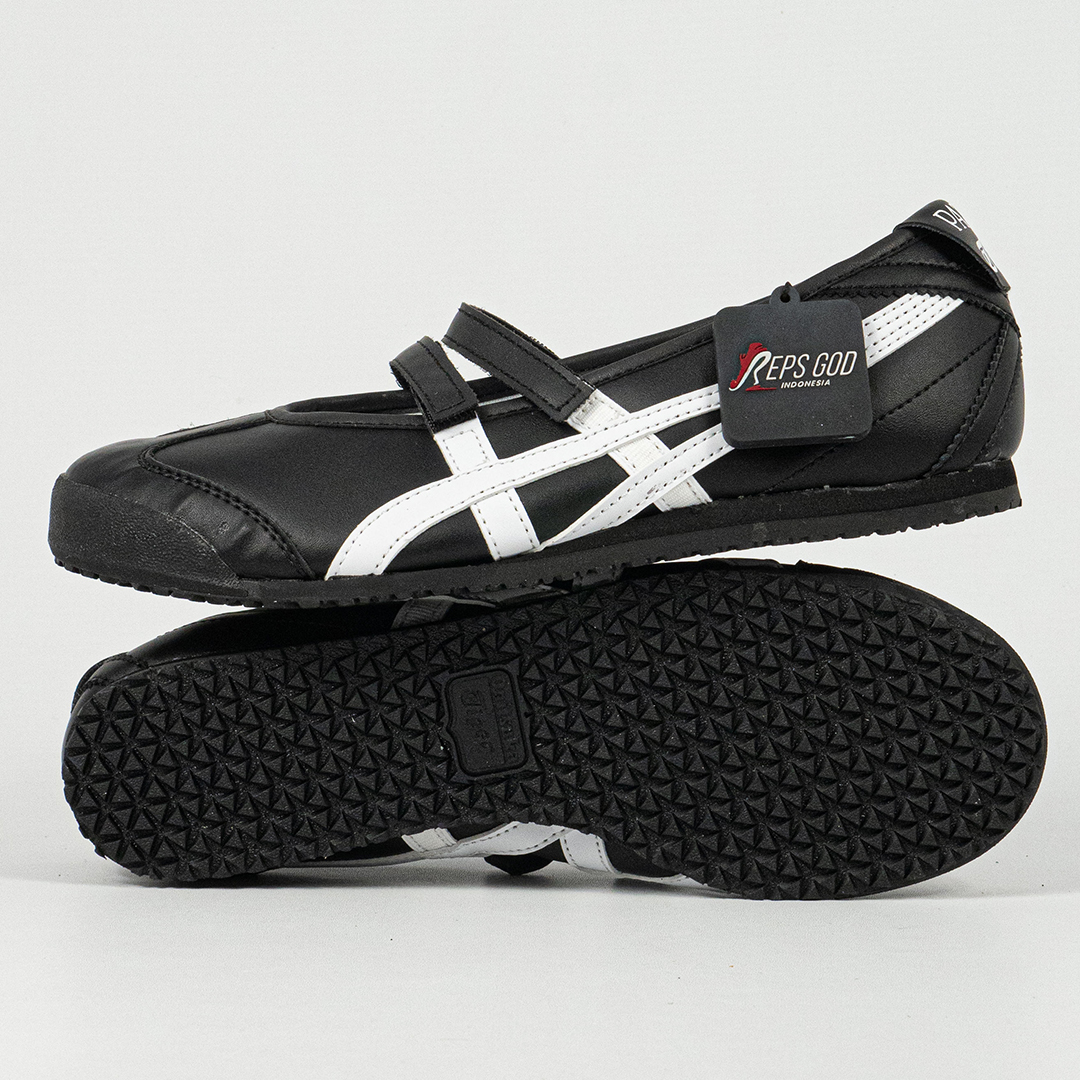 Sepatu Onitsuka Tiger Mexico 66 Patou Ballerina Black White Unisex Sneakers Casual Authentic - Image 2