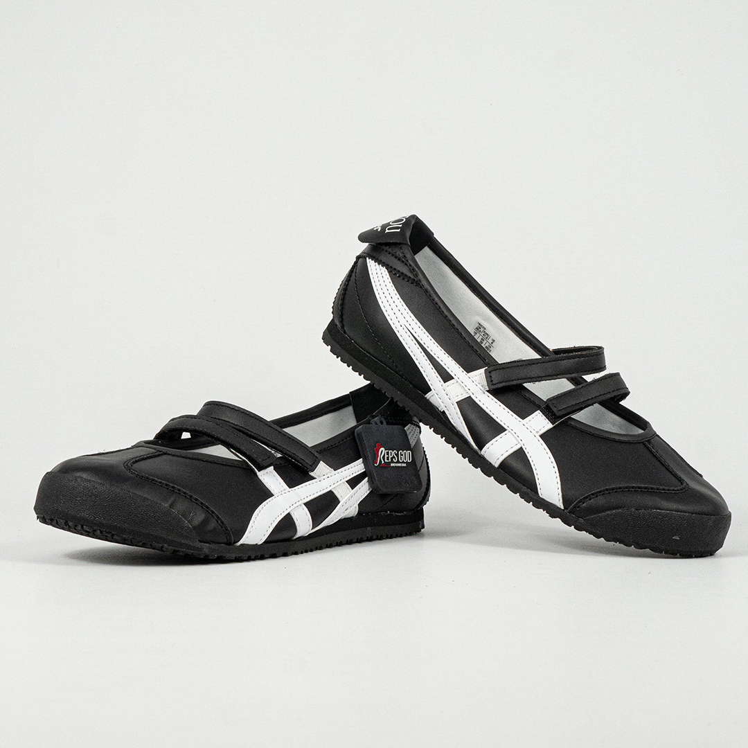 Sepatu Onitsuka Tiger Mexico 66 Patou Ballerina Black White Unisex Sneakers Casual Authentic - Image 5