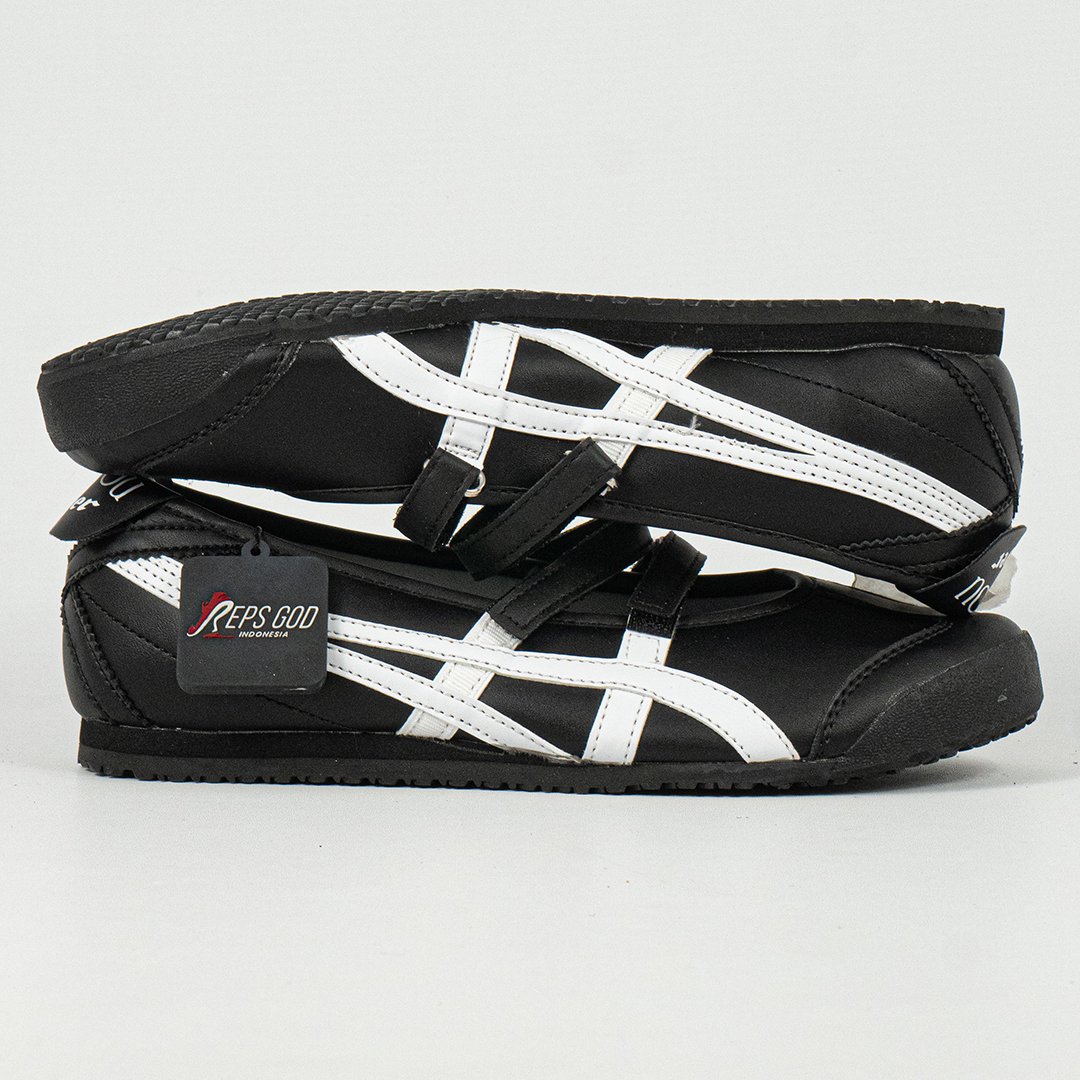 Sepatu Onitsuka Tiger Mexico 66 Patou Ballerina Black White Unisex Sneakers Casual Authentic - Image 4