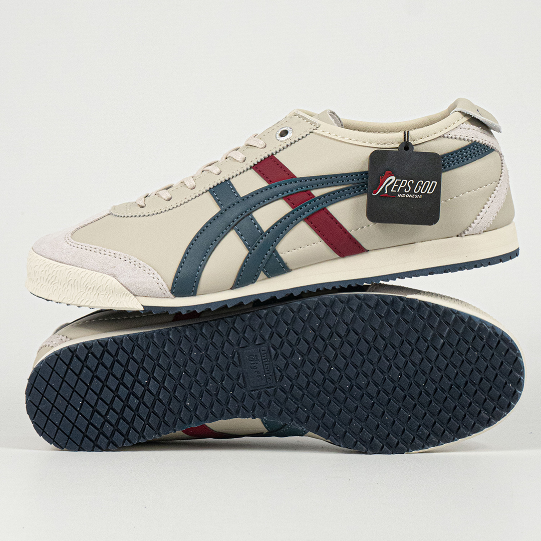 Sepatu Onitsuka Tiger Mexico 66 SD Super Deluxe Cream Peacoat Navy Red Unisex Sneakers Casual Authentic - Image 2
