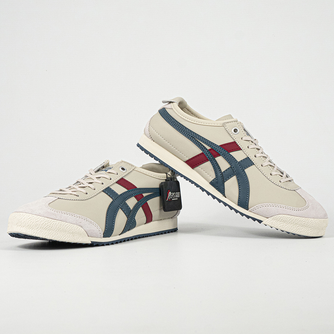 Sepatu Onitsuka Tiger Mexico 66 SD Super Deluxe Cream Peacoat Navy Red Unisex Sneakers Casual Authentic - Image 5