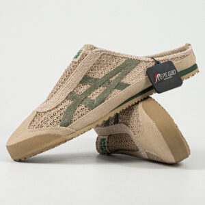 Sepatu Onitsuka Tiger Mexico 66 Sabot Beige Green Unisex Sneakers Casual Authentic