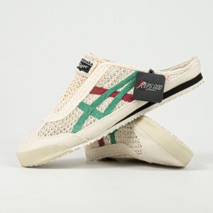 Sepatu Onitsuka Tiger Mexico 66 Sabot Cream Green Red Unisex Sneakers Casual Authentic