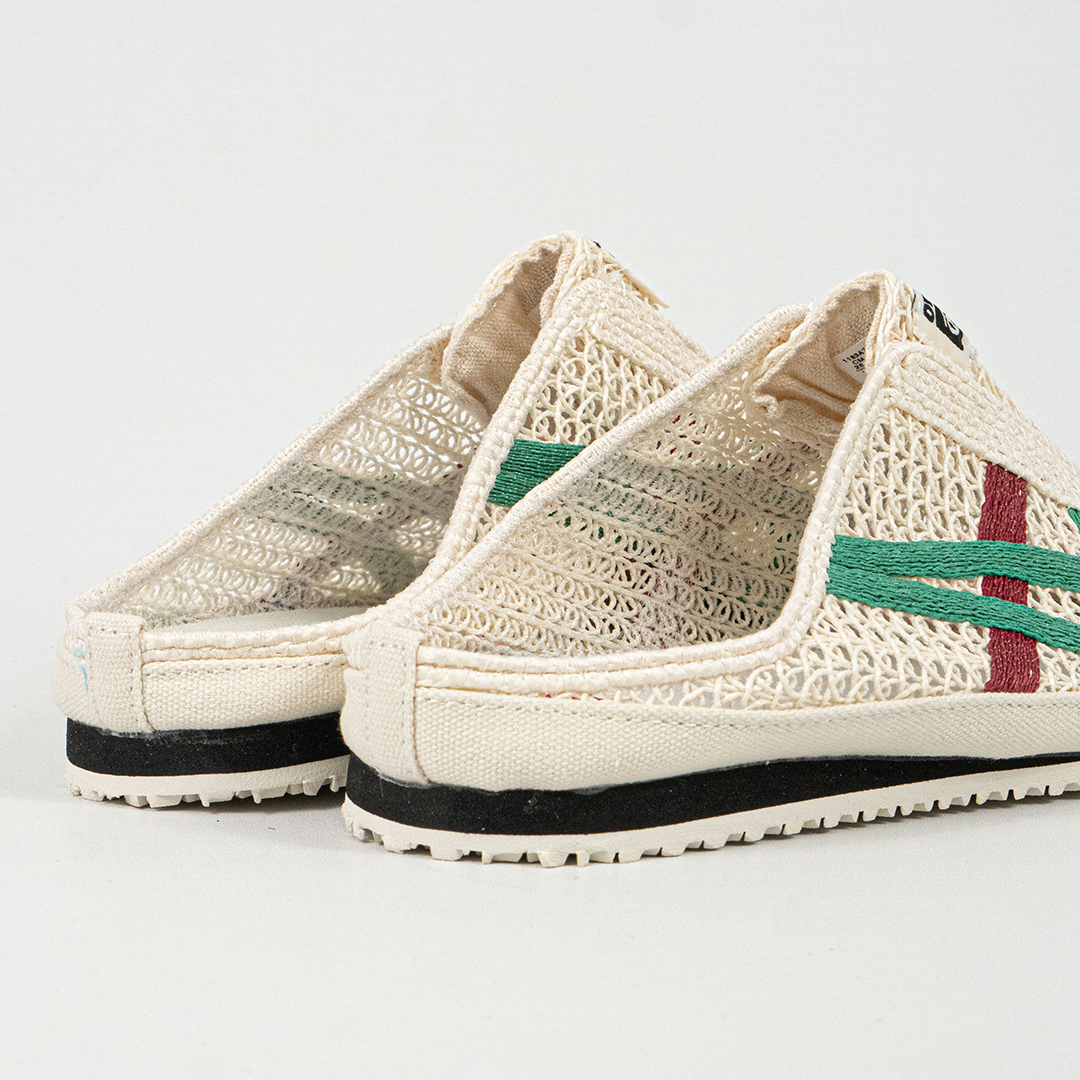 Sepatu Onitsuka Tiger Mexico 66 Sabot Cream Green Red Unisex Sneakers Casual Authentic - Image 3
