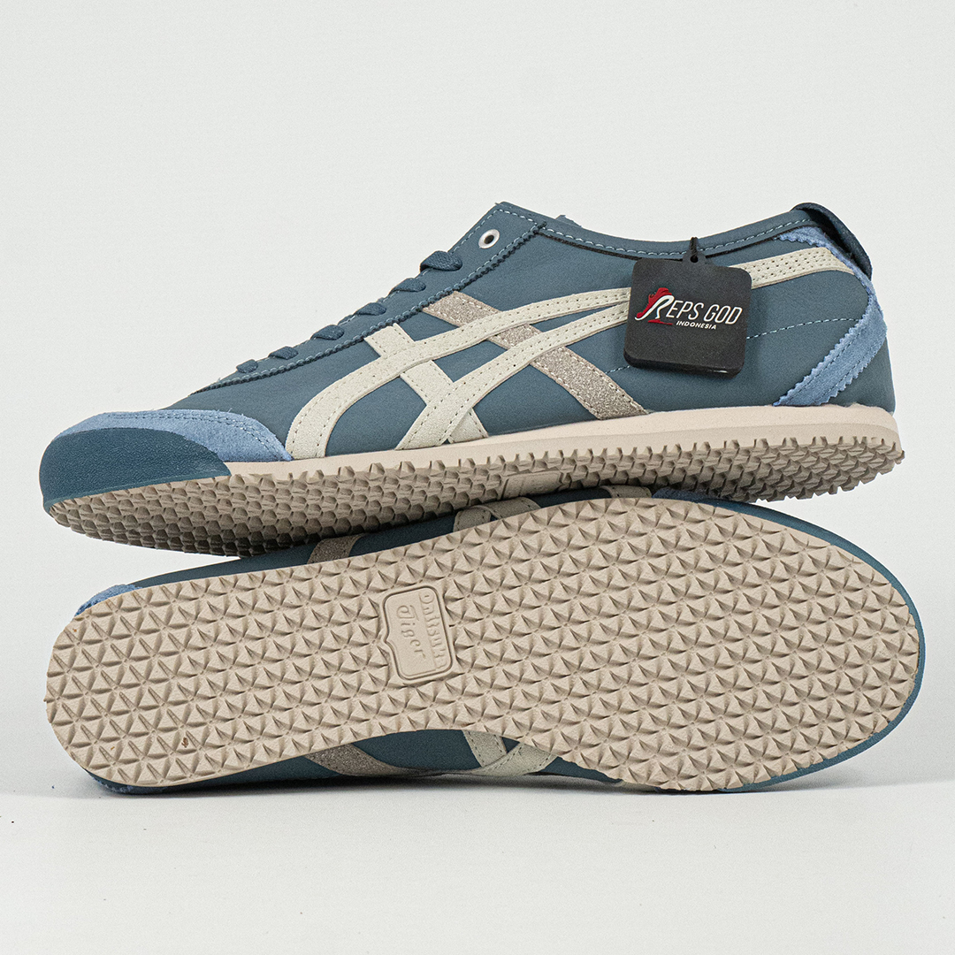 Sepatu Onitsuka Tiger Mexico 66 Suede Blue White Unisex Sneakers Casual Authentic - Image 2
