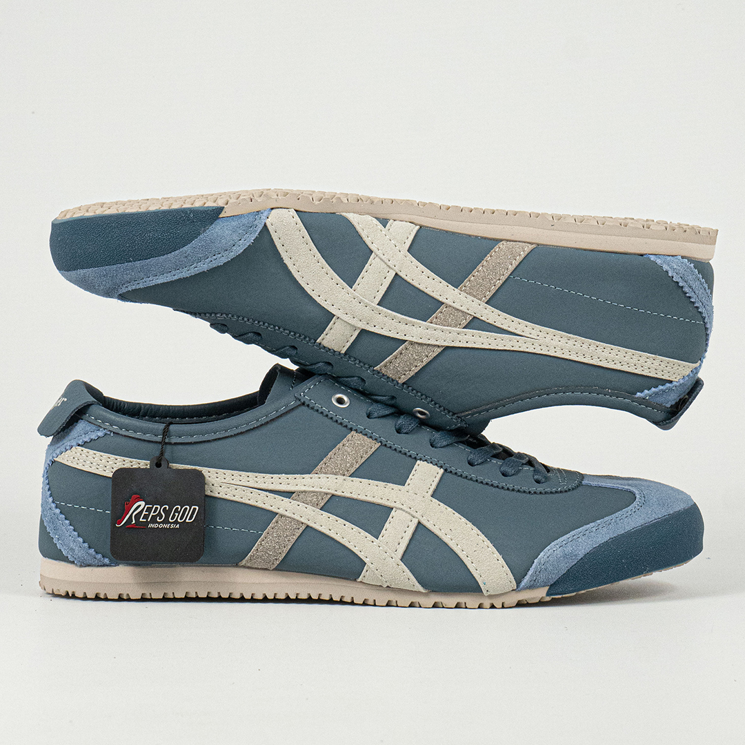 Sepatu Onitsuka Tiger Mexico 66 Suede Blue White Unisex Sneakers Casual Authentic - Image 4