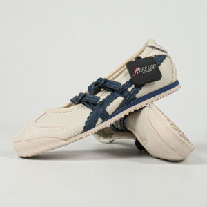 Sepatu Onitsuka Tiger Mexico TGRS TIGRESS Birch Peacoat Navy Unisex Sneakers Casual Authentic