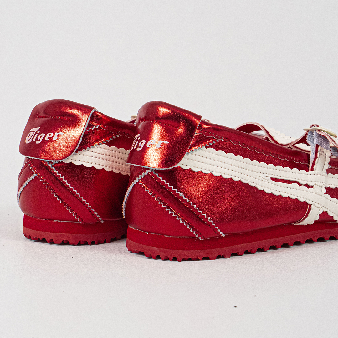 Sepatu Onitsuka Tiger Mexico TGRS TIGRESS Classic Red Cream Unisex Sneakers Casual Authentic - Image 3