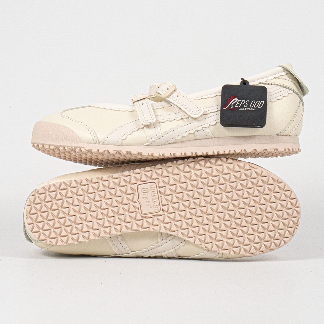 Sepatu Onitsuka Tiger Mexico TGRS TIGRESS Ivory Cream Beige Unisex Sneakers Casual Authentic - Image 2