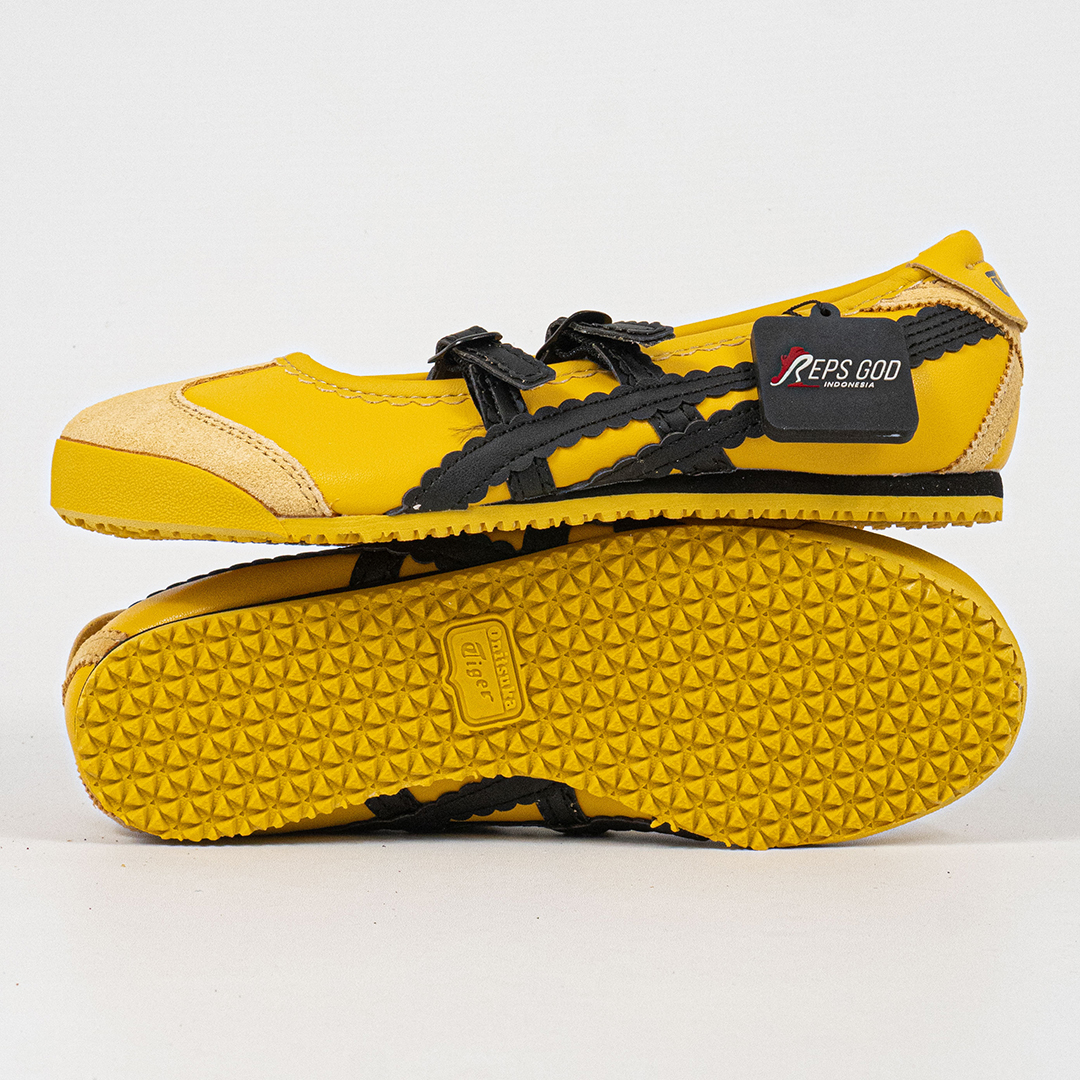 Sepatu Onitsuka Tiger Mexico TGRS TIGRESS Yellow Black Unisex Sneakers Casual Authentic - Image 2