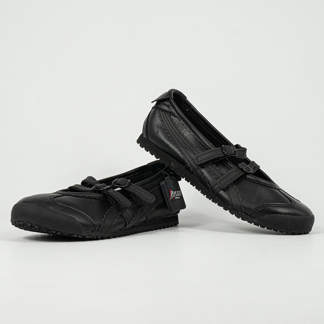 Sepatu Onitsuka Tiger Mexico TGRS TIGRESS Black Allblack Unisex Sneakers Casual Authentic - Image 5